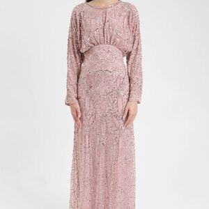 Elma Modest Embellished Sequin Maxi Dress
